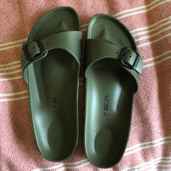 army green birkenstocks
